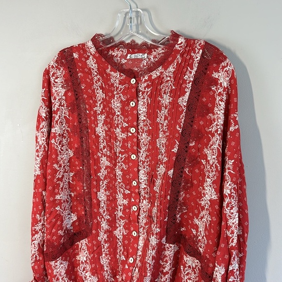 Free People After Hours Red Bodysuit Size M - Picture 5 of 16